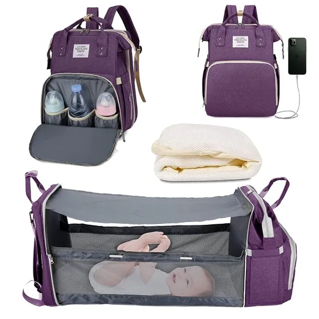 "SleepySprout Convertible Diaper Bag"