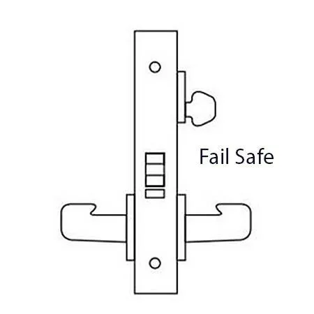 Sargent 8271-12V-LNMD-26D Electric Mortise Lock, Fail Secure, 12V, LA Keyway, LN Rose, MD Lever, Field Reversible, Satin Chrome