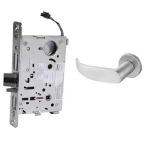 Sargent RX-8271-12V-LNP-26D Electric Mortise Lock, Fail Secure, 12V, LA Keyway, LN Rose, P Lever, Field Reversible, Satin Chrome