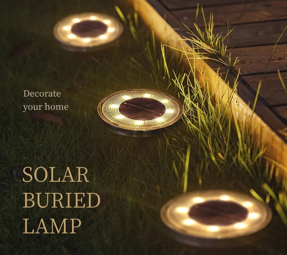 Solar-Powered LED Ground Lights