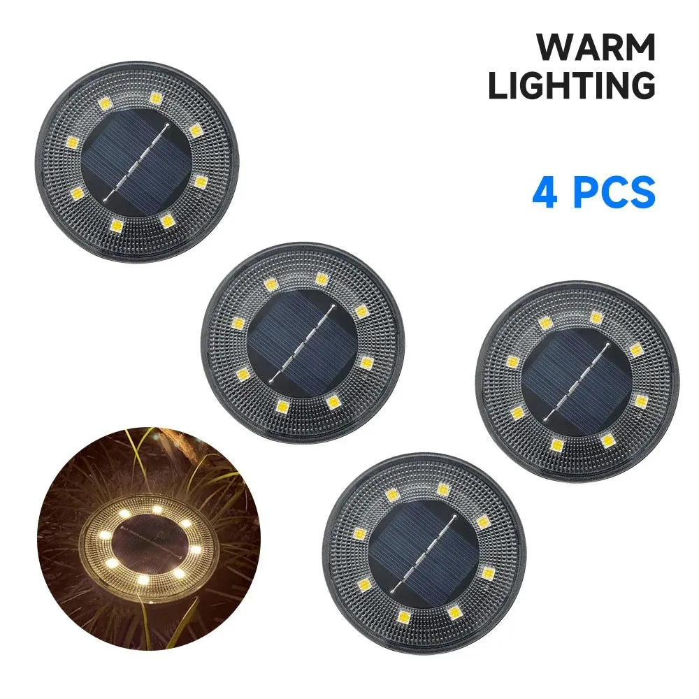 Solar-Powered LED Ground Lights