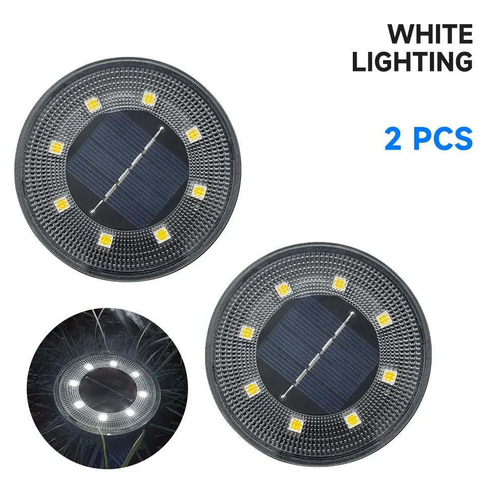 Solar-Powered LED Ground Lights