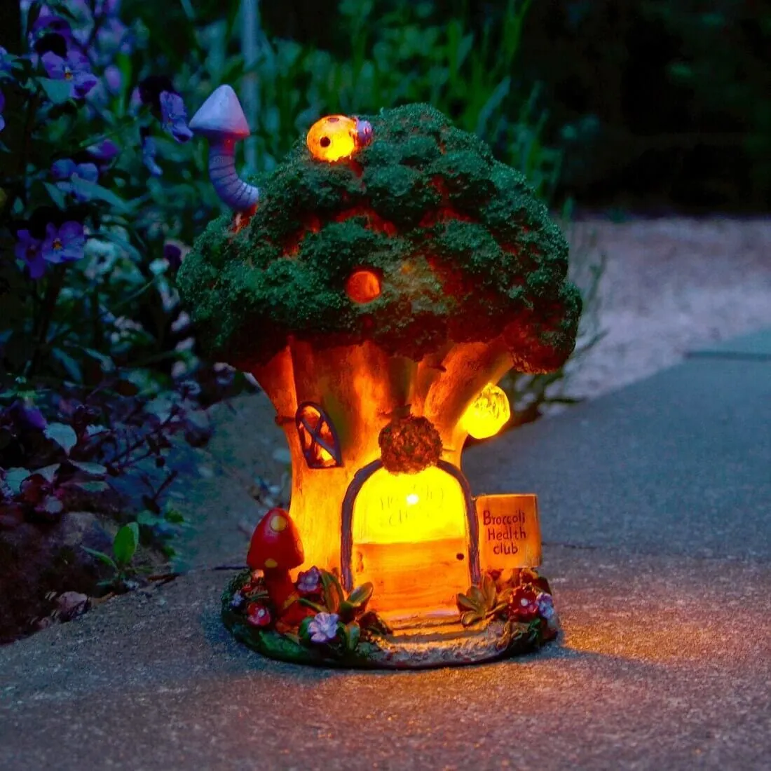 Solar Powered LED House Garden Ornaments Patio Outdoor Feature