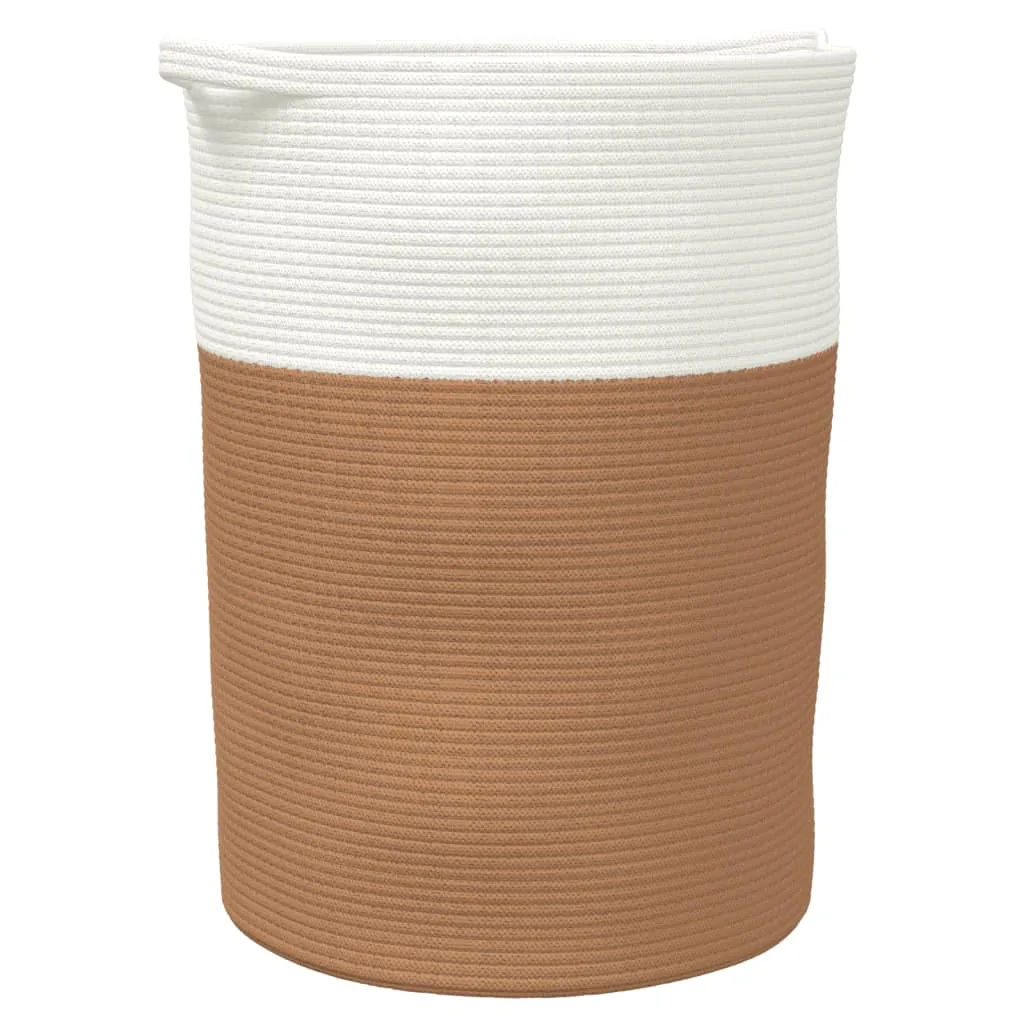 Storage Basket Brown and White Ø49x65 cm Cotton