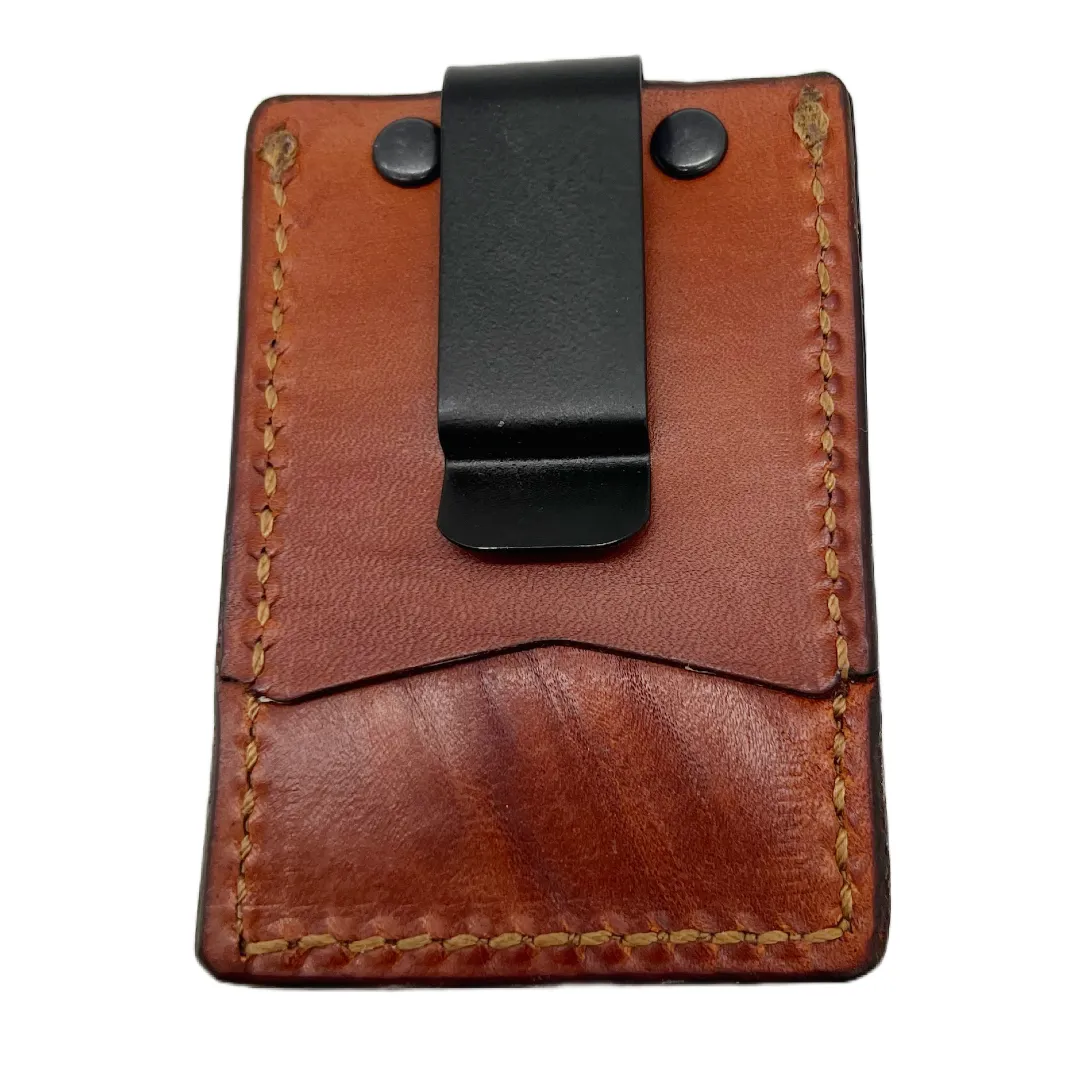 The JEROME Ventura Minimalist Leather Wallet in Medium Brown