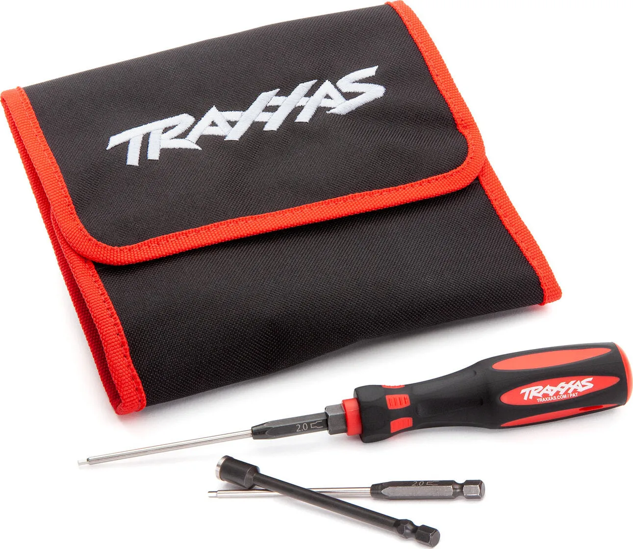 Traxxas 8710 Speed Bit Master Set hex and nut driver 13-piece includes premium handle (medium) travel pouch hex drivers (straight: 1.5mm 2.0mm 2.5mm 3.0mm) (ball-end: 2.0mm 2.5mm 3.0mm) and nut drivers (4.00mm 4.50mm 5.00mm 5.50mm 7.00mm 8.00mm)