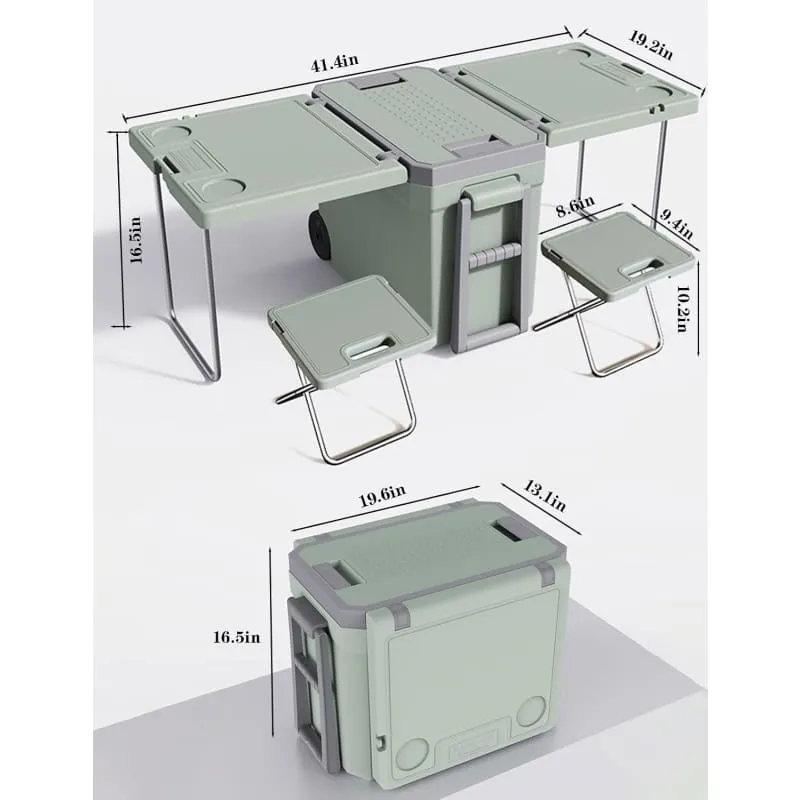 Xtreme Xccessories Outdoor Portable Cooler Box with Table and Chairs